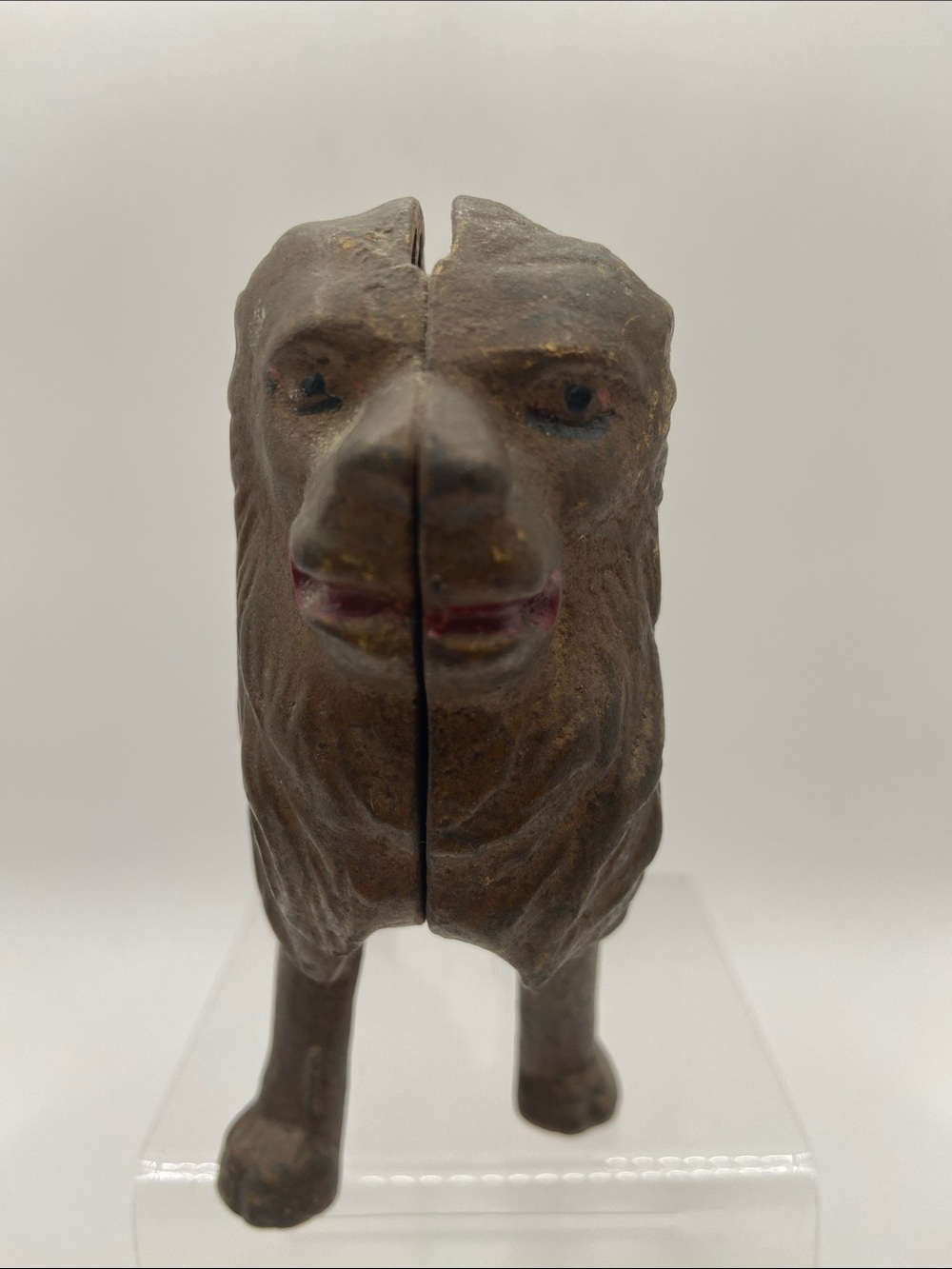 Rare Vintage Cast Iron Lion Bank Figurine Collectible 1920s-1930s AC Williams - Picture 2 of 9